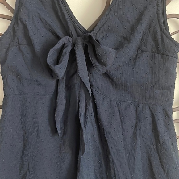 ABERCROMBIE & FITCH CROPPED TANK TOP NAVY BLUE SIZE SMALL - Picture 1 of 8
